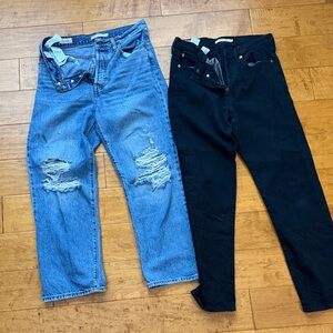 Levi  Straight Jeans & Levi ripped wide leg jeans